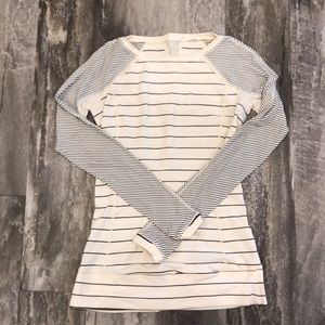 Lululemon Angel Wing Star Runner stripe top